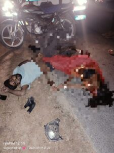 IMG-20240920-WA0130-225x300 बाईक और ट्रक मे हुई भिड़न्त पति पत्नि दोनो घायल